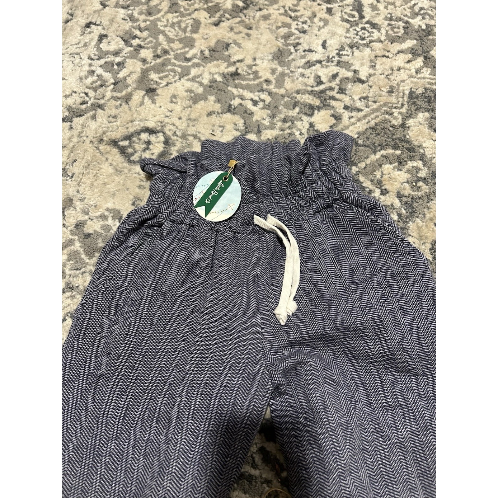 Nwt Little Road Co Girls Herringbone Paper Bag Pants Size 6y — image 5 of 8